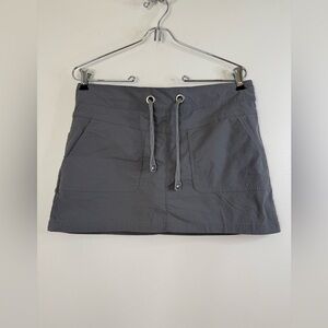 Prana Bliss gray drawstring mini skort S